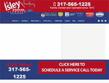 Tablet Screenshot of isleyplumbing.com